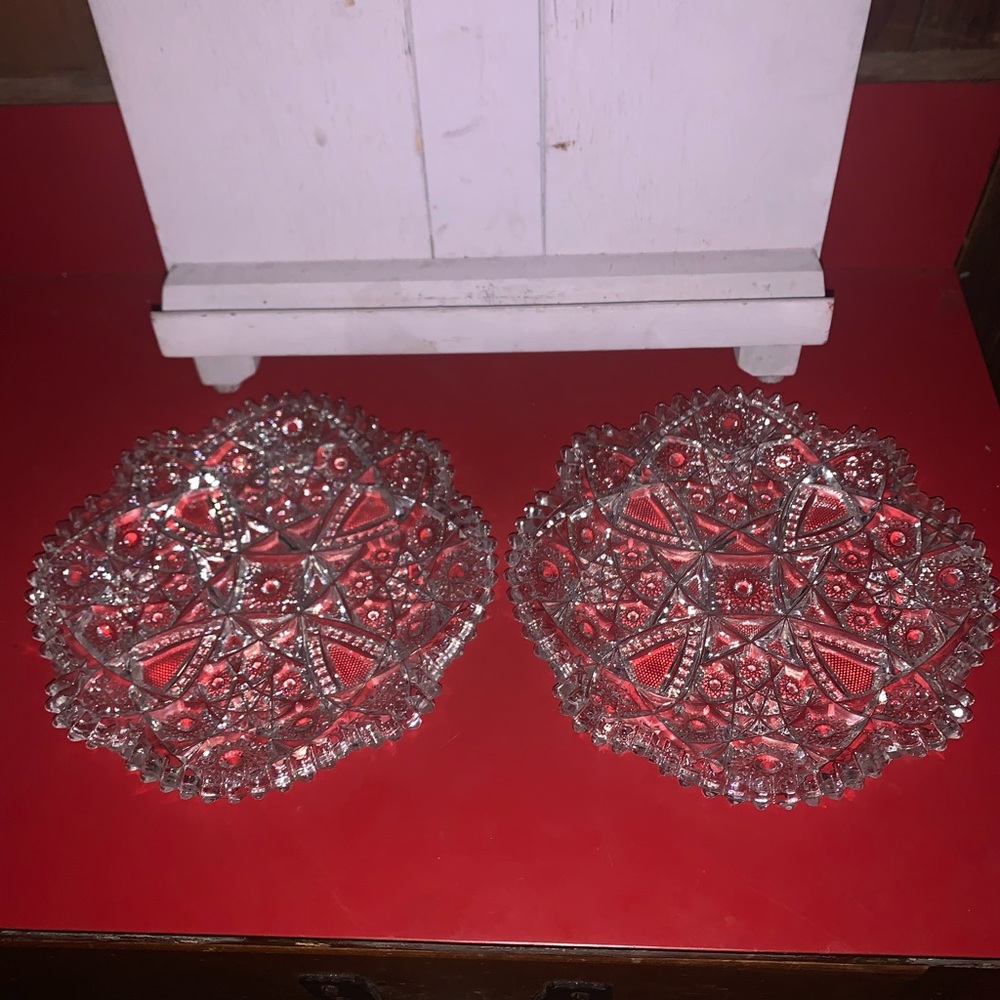 Vintage McKee Prescut Matching 7” Plates